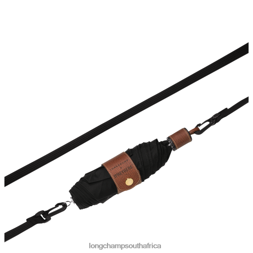 Umbrella Black Accessories Longchamp X D'heygere Men 6D0H6J962