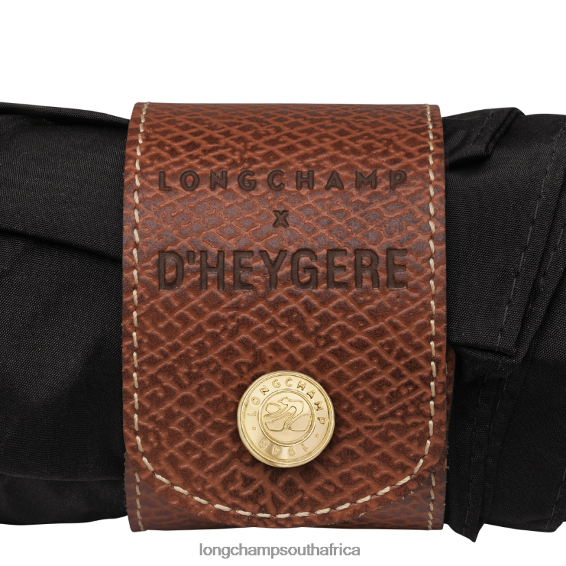 Umbrella Black Accessories Longchamp X D'heygere Men 6D0H6J962