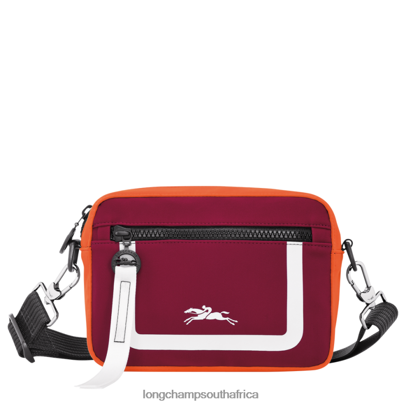 Le Pliage Collection Camera bag Orange/Burgundy Bags Longchamp Men 6D0H6J335