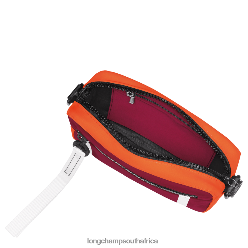 Le Pliage Collection Camera bag Orange/Burgundy Bags Longchamp Men 6D0H6J335