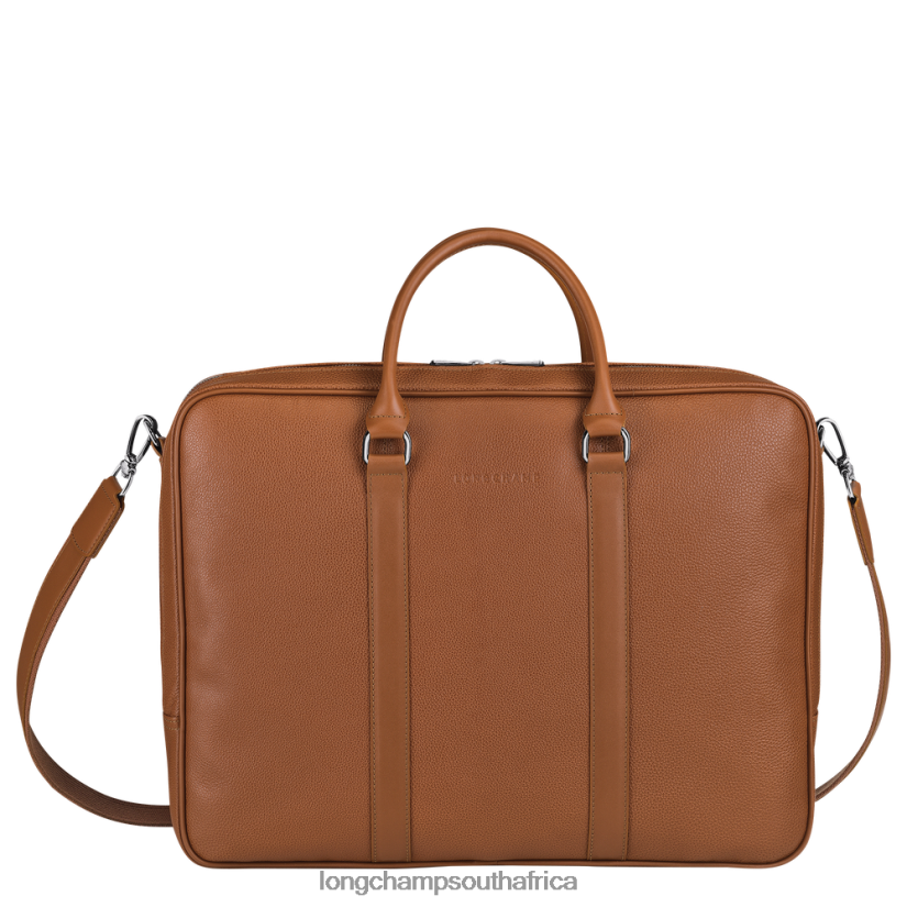 Le Foulonne Briefcase Caramel Bags Longchamp Men 6D0H6J482