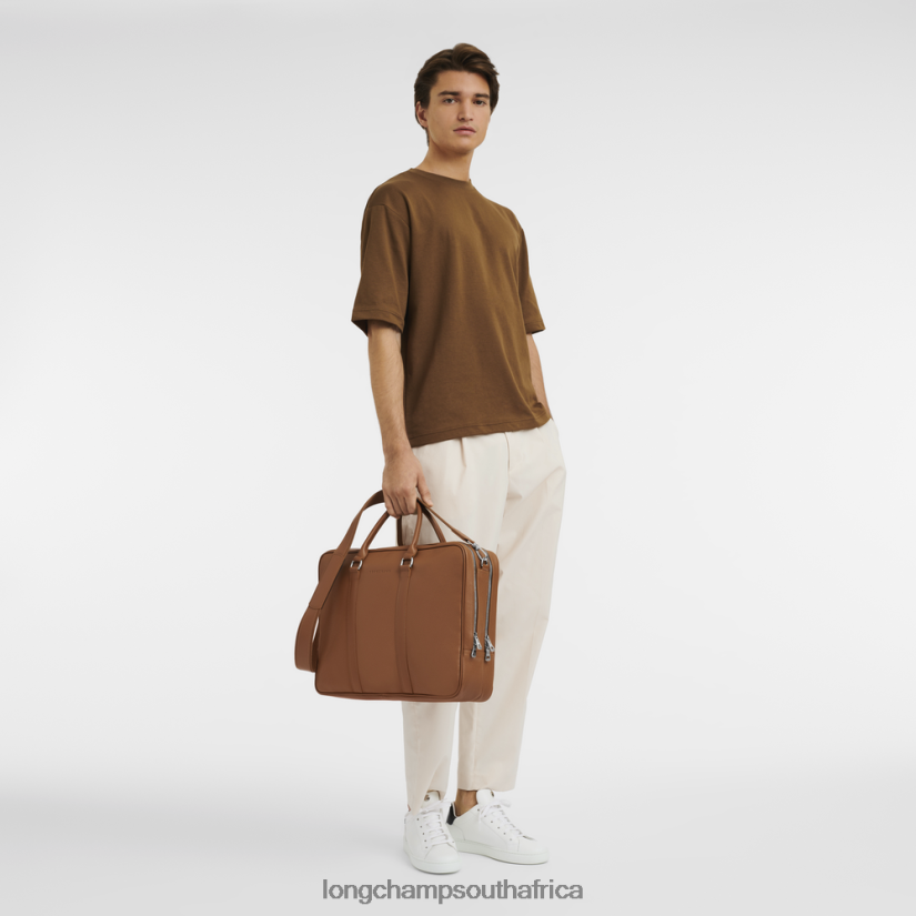 Le Foulonne Briefcase Caramel Bags Longchamp Men 6D0H6J482