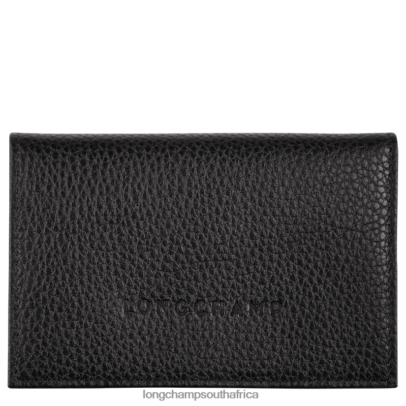 Le Foulonne Card holder Black Leather Goods Longchamp Men 6D0H6J653