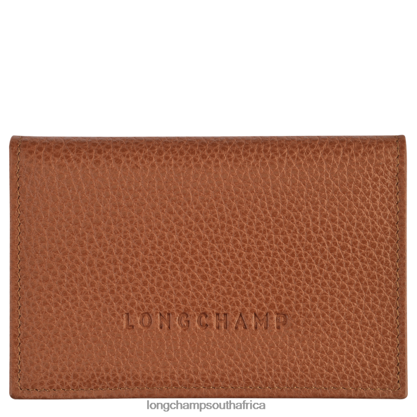 Le Foulonne Card holder Caramel Leather Goods Longchamp Men 6D0H6J654