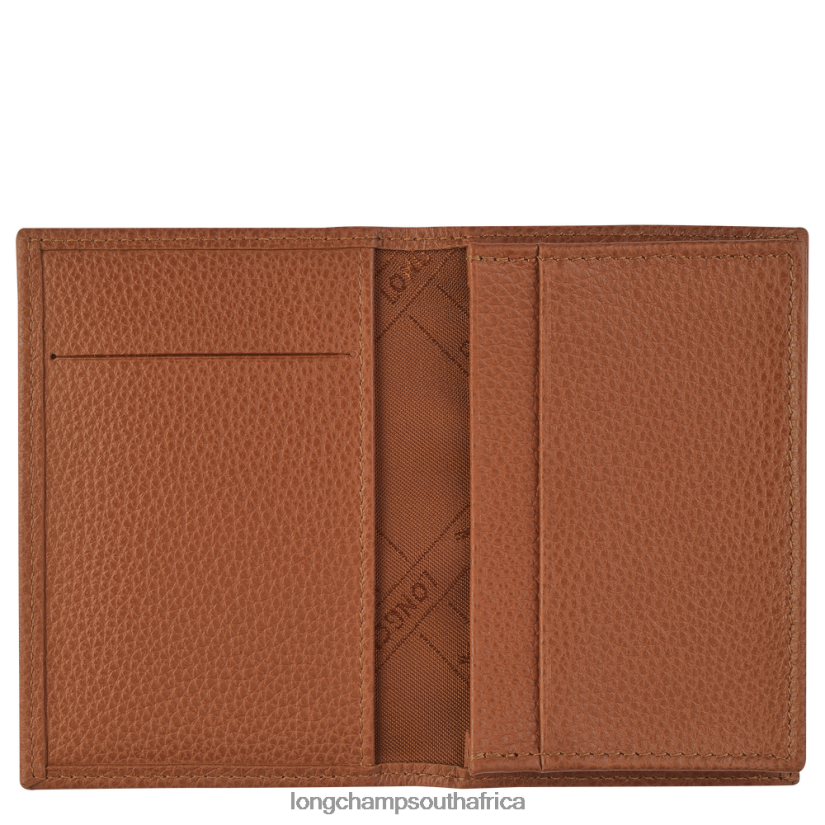 Le Foulonne Card holder Caramel Leather Goods Longchamp Men 6D0H6J654