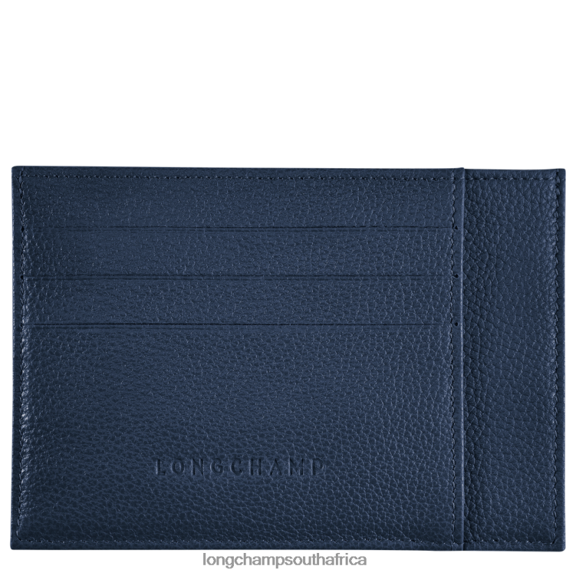 Le Foulonne Card holder Navy Leather Goods Longchamp Men 6D0H6J651