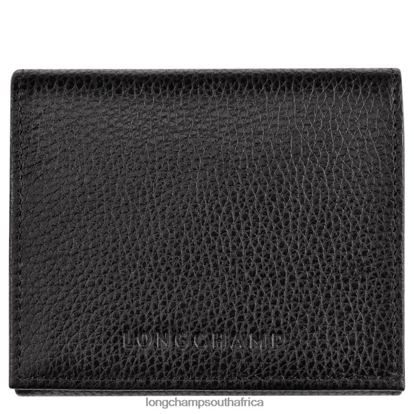 Le Foulonne Coin purse Black Leather Goods Longchamp Men 6D0H6J542