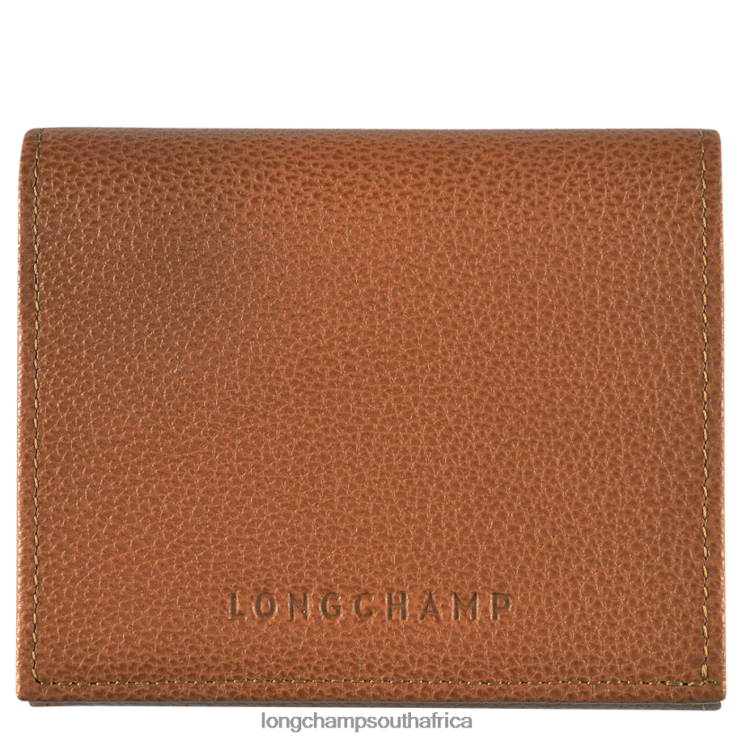 Le Foulonne Coin purse Caramel Leather Goods Longchamp Men 6D0H6J543