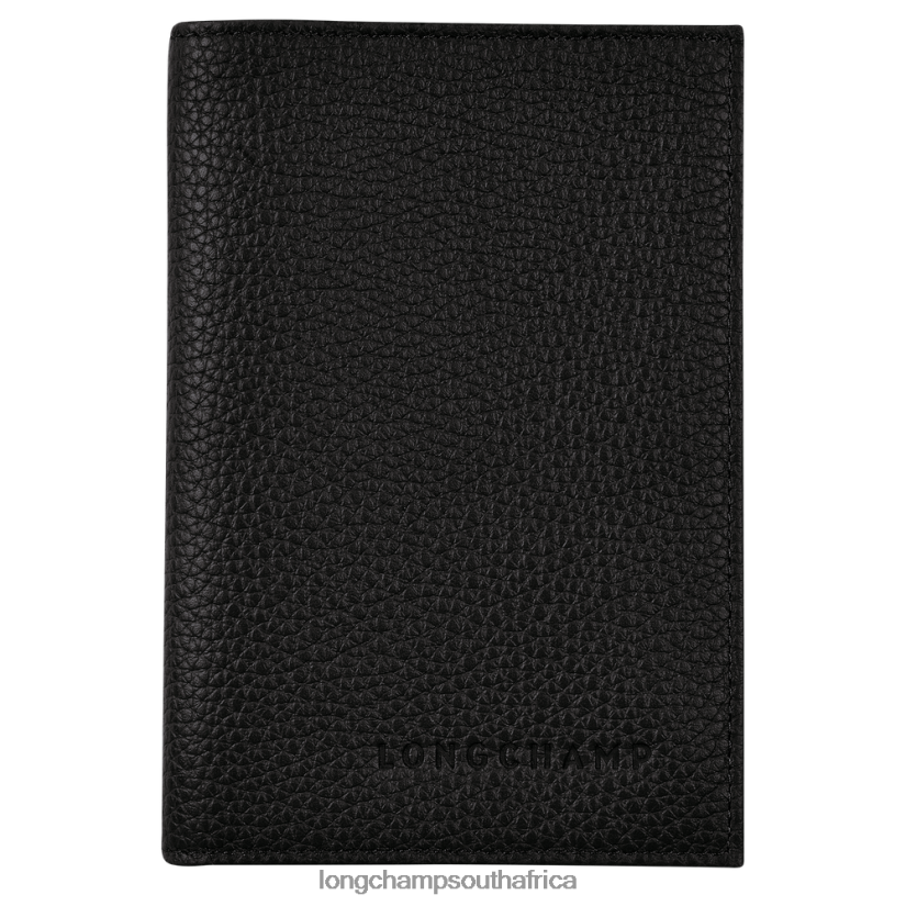 Le Foulonne Passport cover Black Leather Goods Longchamp Men 6D0H6J724