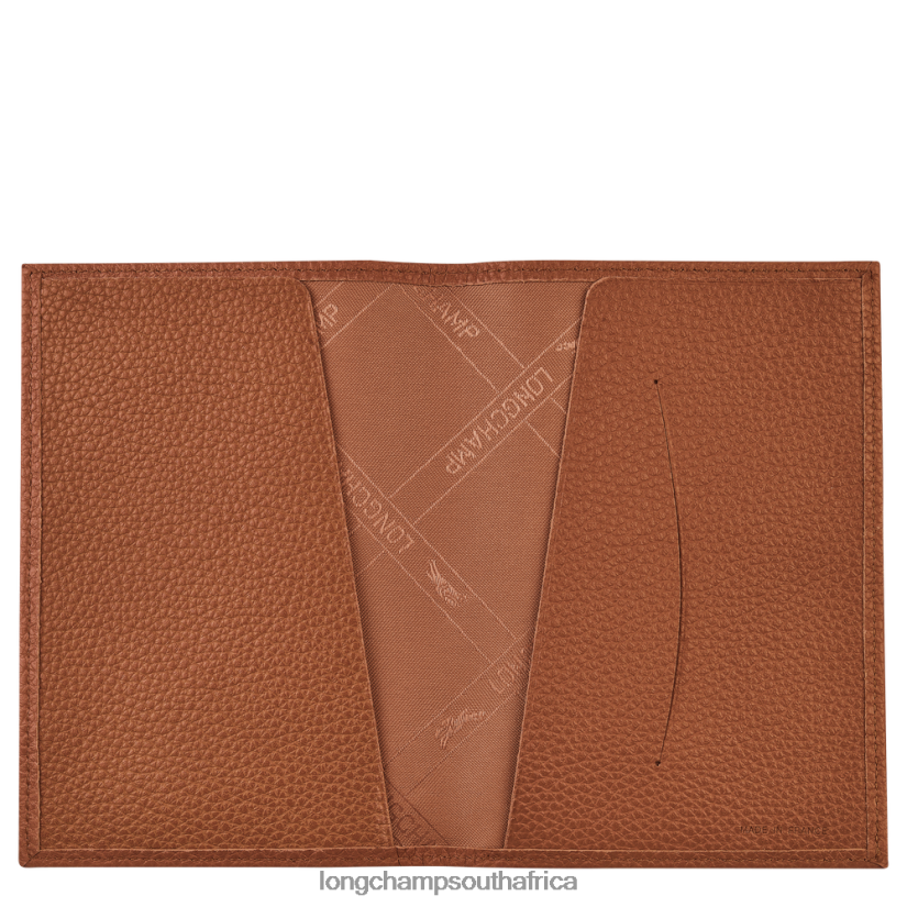 Le Foulonne Passport cover Caramel Leather Goods Longchamp Men 6D0H6J726