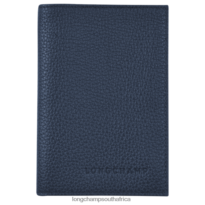 Le Foulonne Passport cover Navy Leather Goods Longchamp Men 6D0H6J730