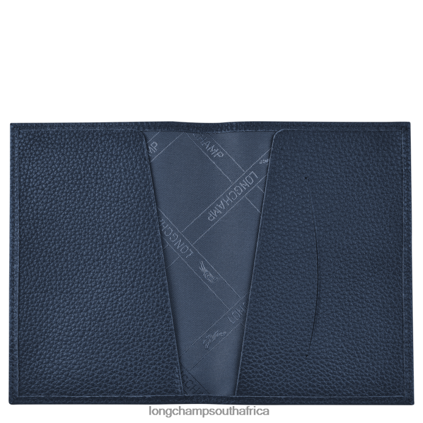 Le Foulonne Passport cover Navy Leather Goods Longchamp Men 6D0H6J730