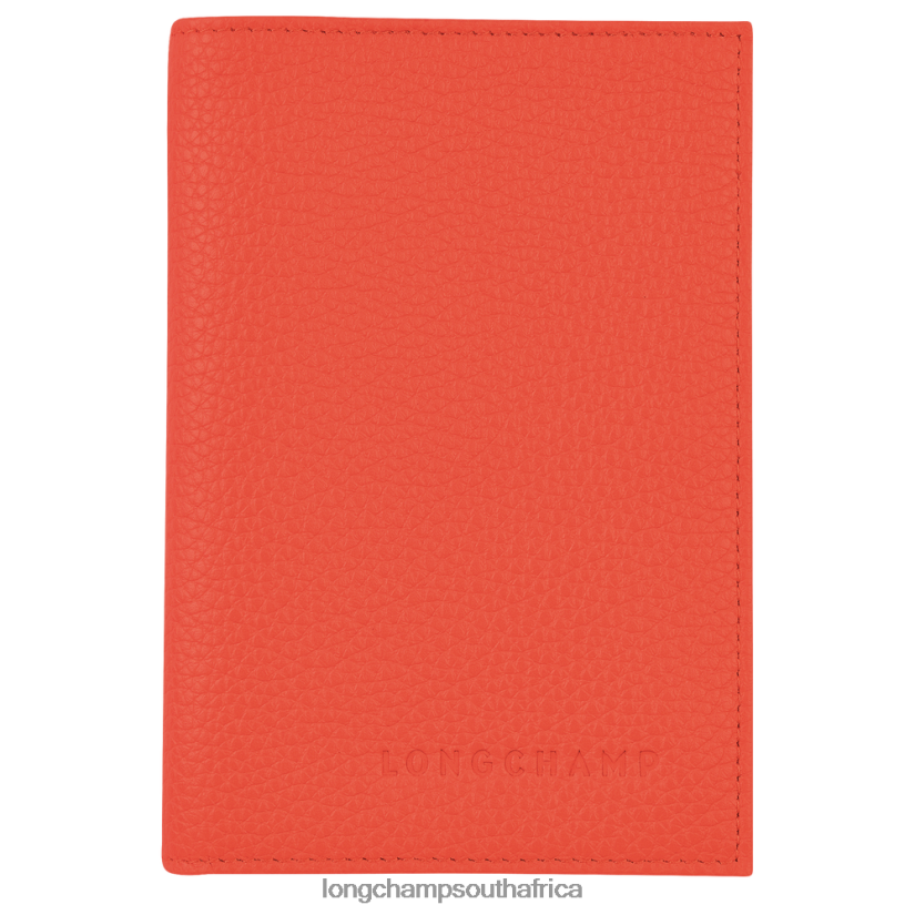 Le Foulonne Passport cover Orange Leather Goods Longchamp Men 6D0H6J725