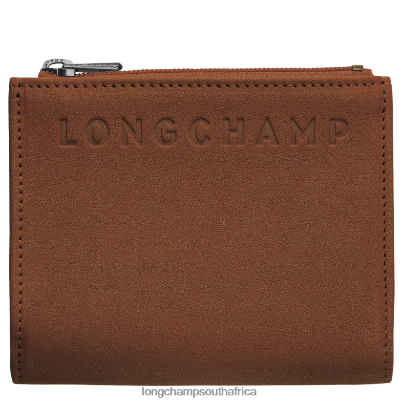 3D Wallet Cognac Leather Goods Longchamp Men 6D0H6J625