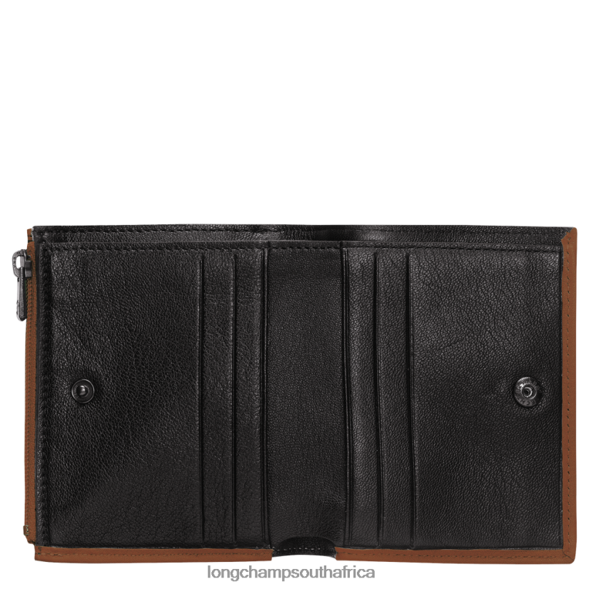 3D Wallet Cognac Leather Goods Longchamp Men 6D0H6J625