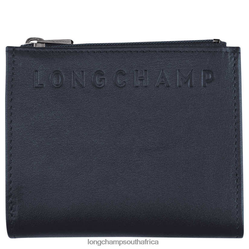 3D Wallet Midnight Blue Leather Goods Longchamp Men 6D0H6J626