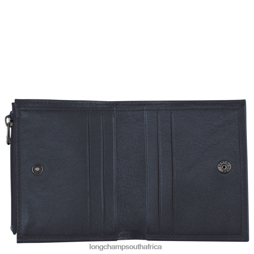 3D Wallet Midnight Blue Leather Goods Longchamp Men 6D0H6J626