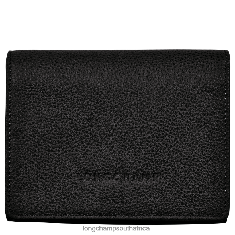 Le Foulonne Wallet Black Leather Goods Longchamp Men 6D0H6J595