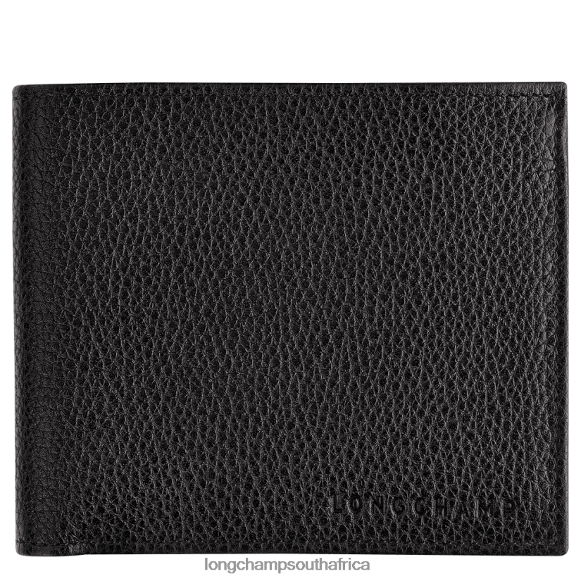 Le Foulonne Wallet Black Leather Goods Longchamp Men 6D0H6J627