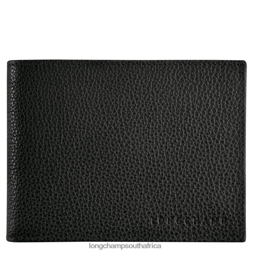Le Foulonne Wallet Black Leather Goods Longchamp Men 6D0H6J633