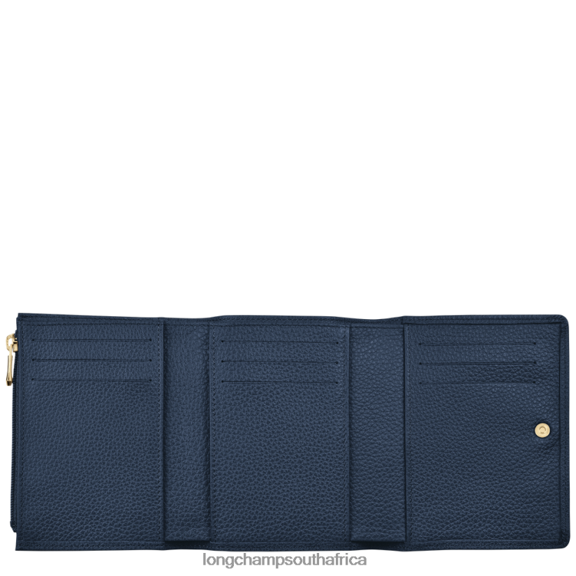 Le Foulonne Wallet Navy Leather Goods Longchamp Men 6D0H6J601