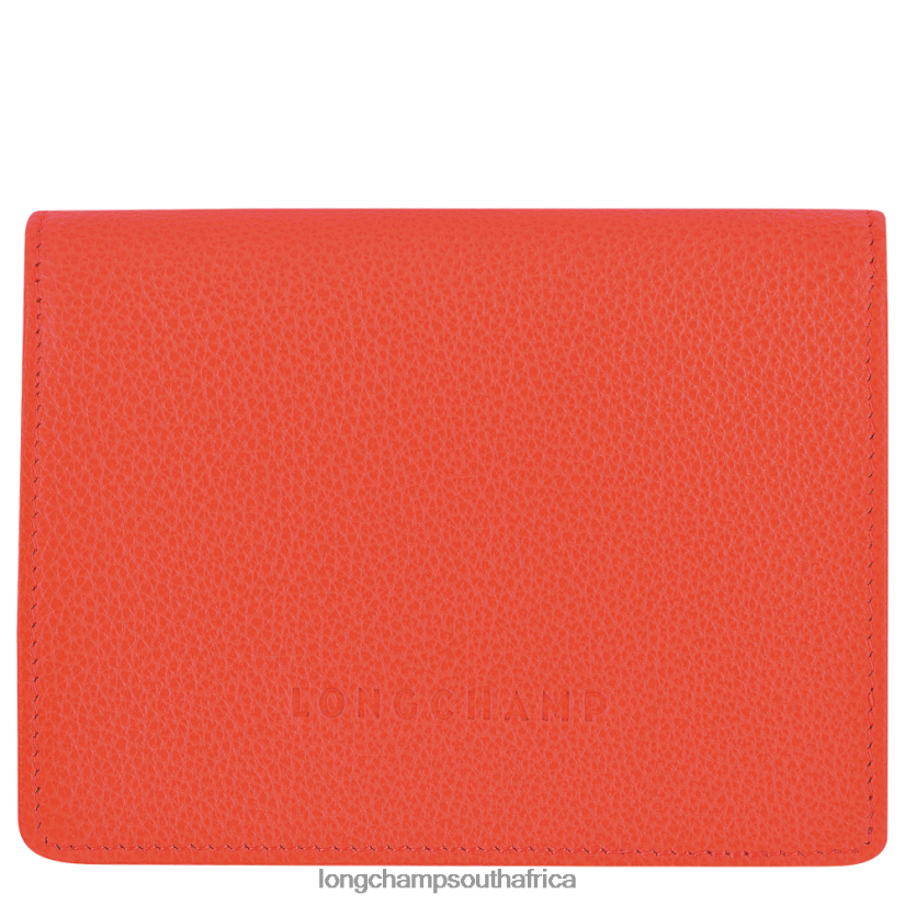 Le Foulonne Wallet Orange Leather Goods Longchamp Men 6D0H6J596