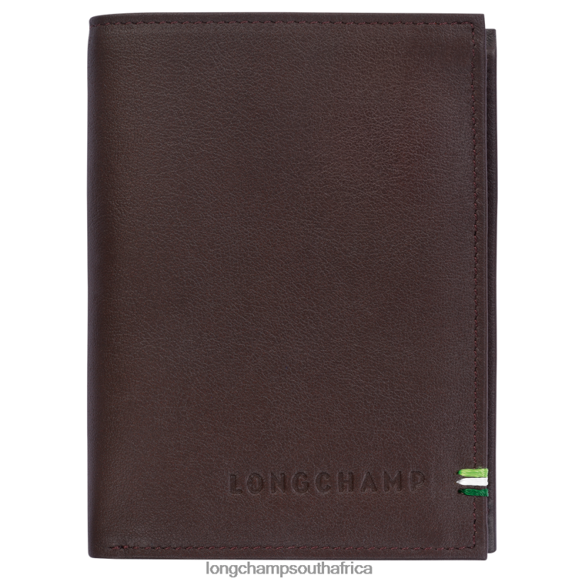 sur Seine Wallet Mocha Leather Goods Longchamp Men 6D0H6J1130