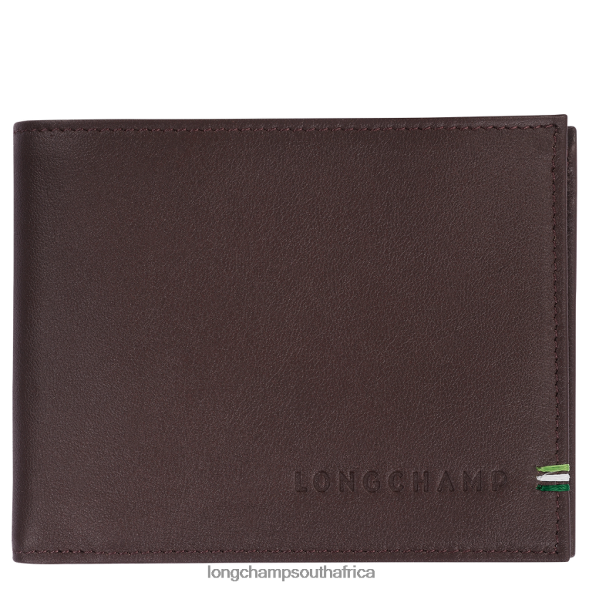 sur Seine Wallet Mocha Leather Goods Longchamp Men 6D0H6J1131