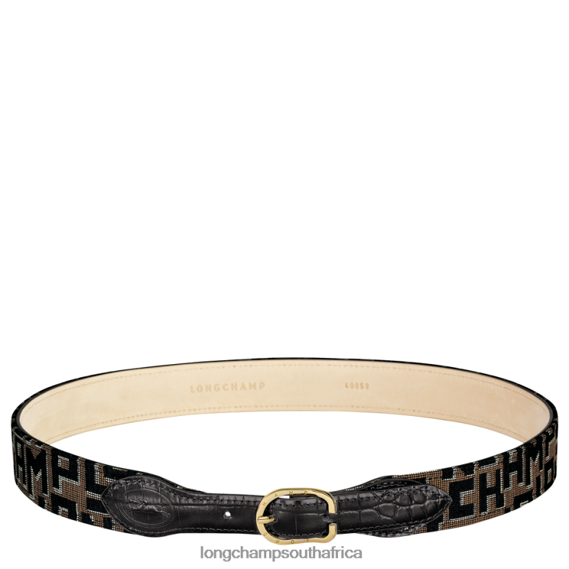 1980 belt Taupe/Black Accessories Longchamp Women 6D0H6J931