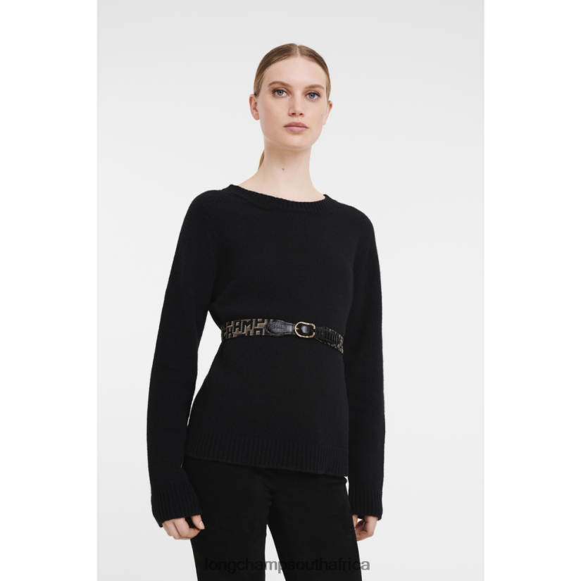 1980 belt Taupe/Black Accessories Longchamp Women 6D0H6J931