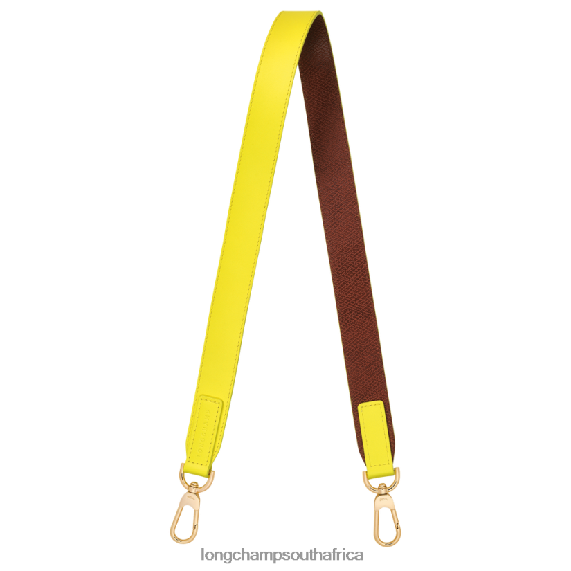 Box-Trot Shoulder strap Lemon/Brown Accessories Longchamp Women 6D0H6J1081