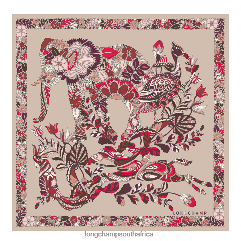 Spring/Summer 2023 Collection Silk scarf 50 Blush Accessories Longchamp Women 6D0H6J1008