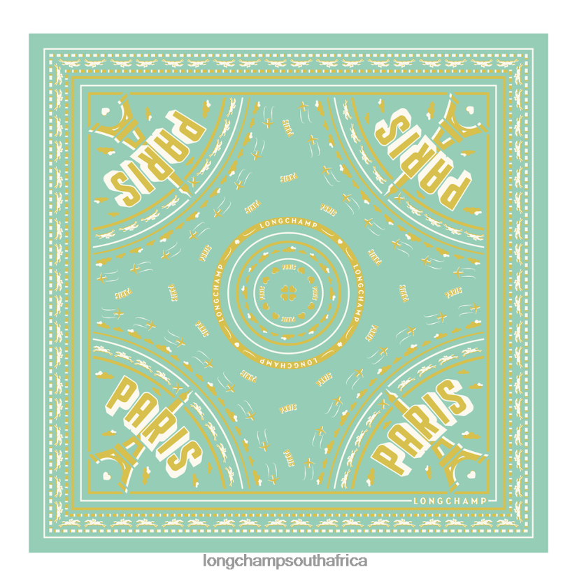 Spring/Summer 2023 Collection Silk scarf 50 Celadon Accessories Longchamp Women 6D0H6J1017