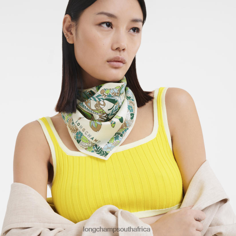 Spring/Summer 2023 Collection Silk scarf 50 Grass/Green Light Accessories Longchamp Women 6D0H6J1007