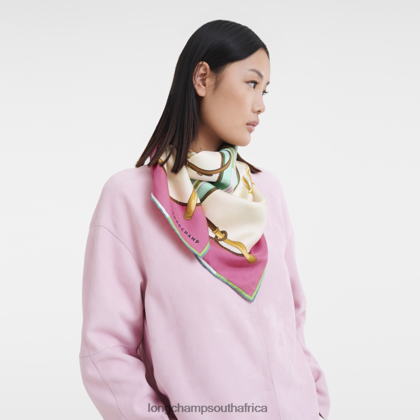 Spring/Summer 2023 Collection Silk scarf 90 Fuchsia Accessories Longchamp Women 6D0H6J1047