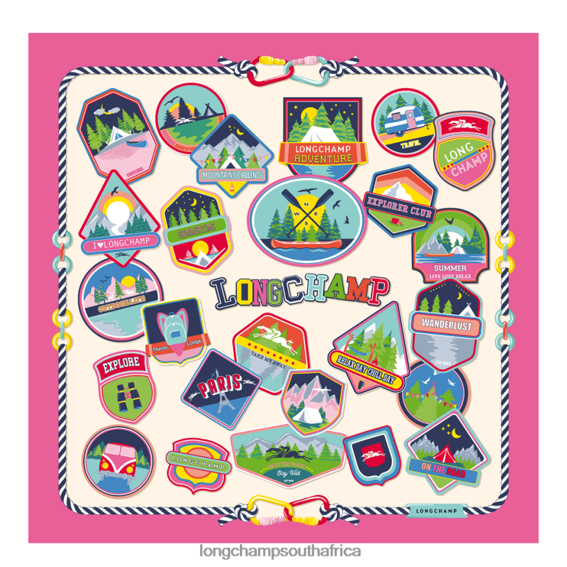 Spring/Summer 2023 Collection Silk scarf 90 Fuchsia Accessories Longchamp Women 6D0H6J1057