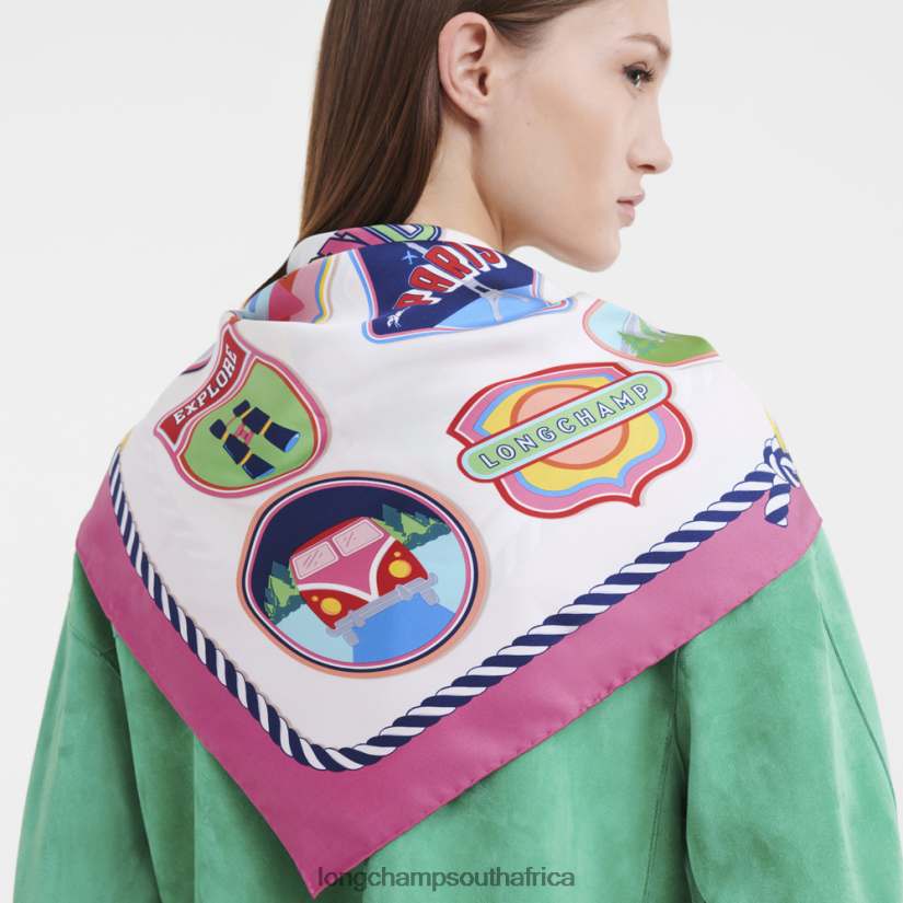 Spring/Summer 2023 Collection Silk scarf 90 Fuchsia Accessories Longchamp Women 6D0H6J1057