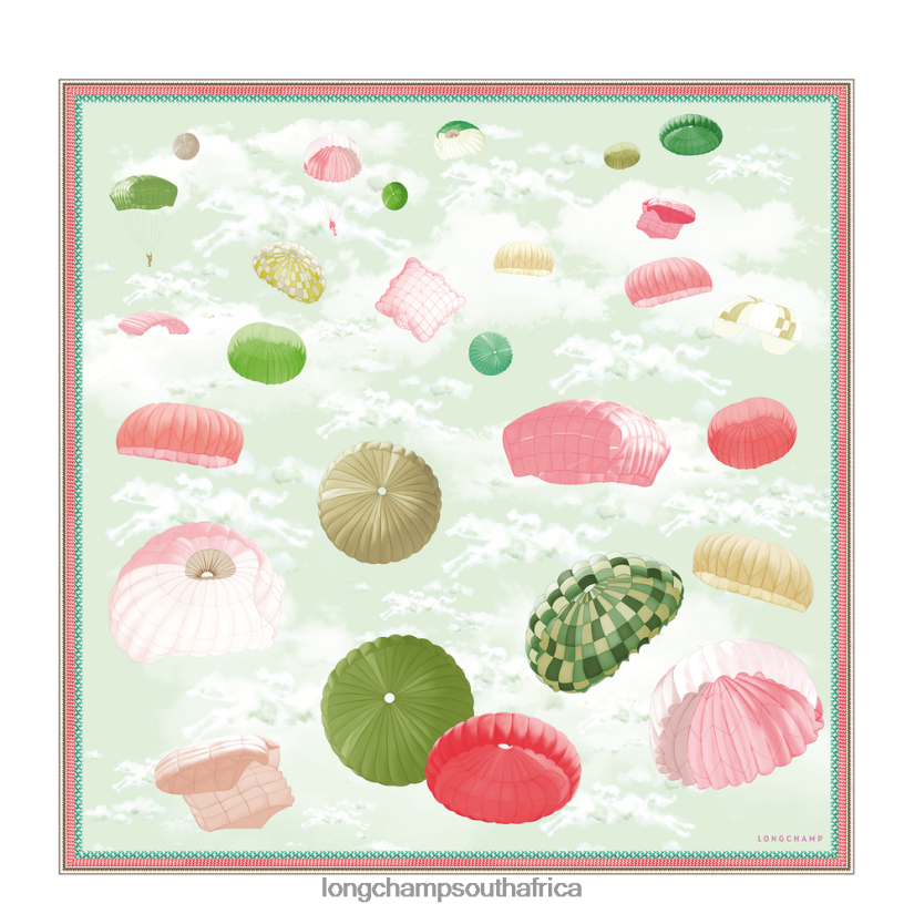 Spring/Summer 2023 Collection Silk scarf 90 Grass/Green Light Accessories Longchamp Women 6D0H6J1055