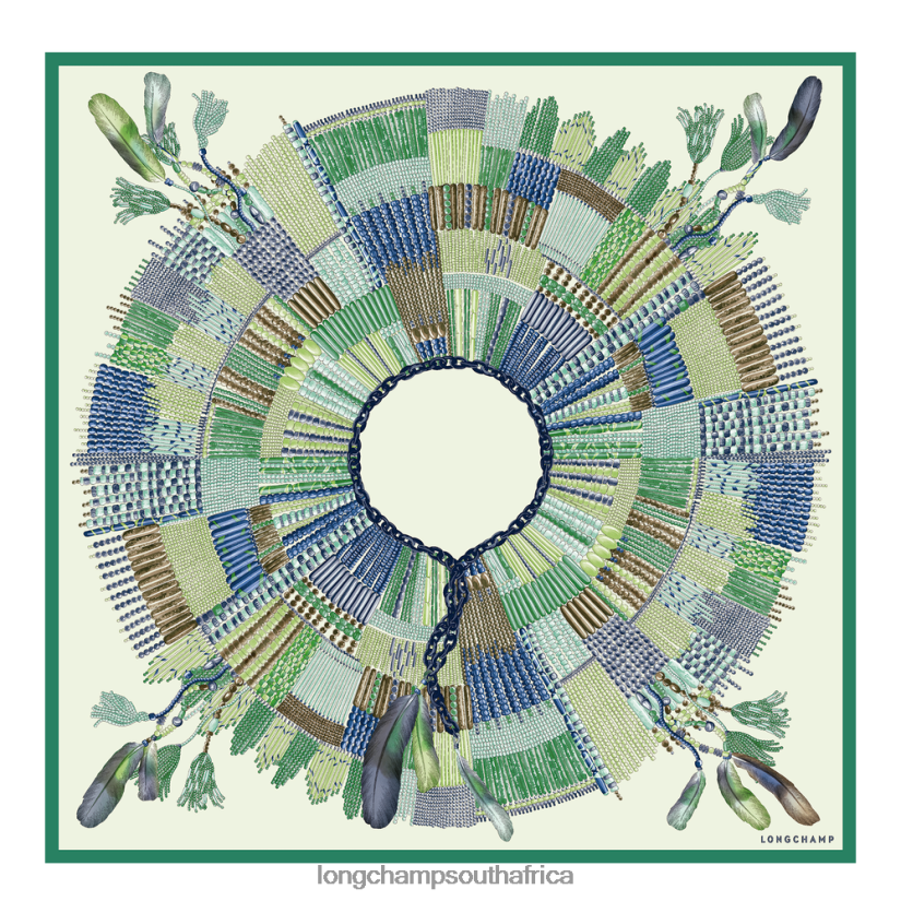 Spring/Summer 2023 Collection Silk scarf 90 Grass/Green Light Accessories Longchamp Women 6D0H6J1061