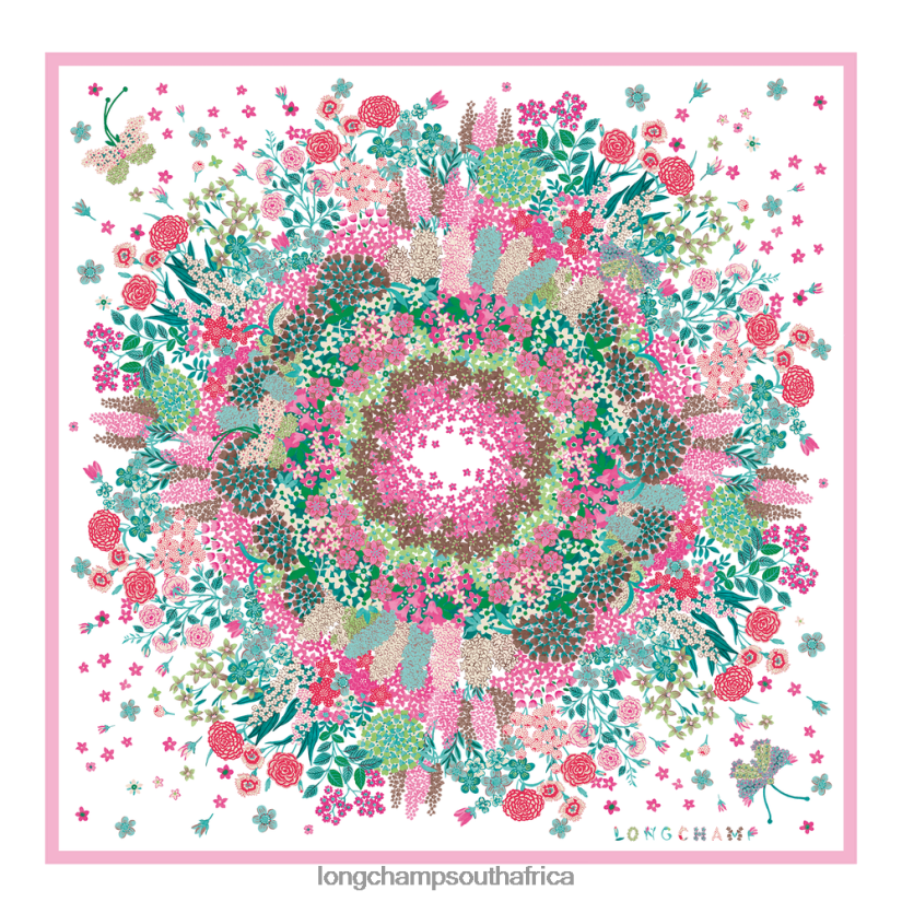 Spring/Summer 2023 Collection Silk scarf 90 Pink Accessories Longchamp Women 6D0H6J1039