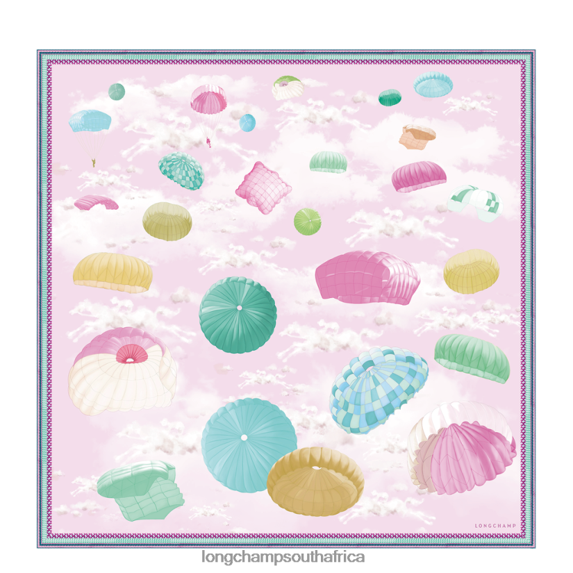 Spring/Summer 2023 Collection Silk scarf 90 Pink Accessories Longchamp Women 6D0H6J1052