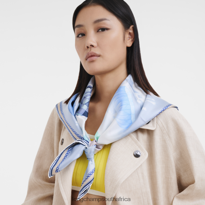 Spring/Summer 2023 Collection Silk scarf 90 Slate Accessories Longchamp Women 6D0H6J1054