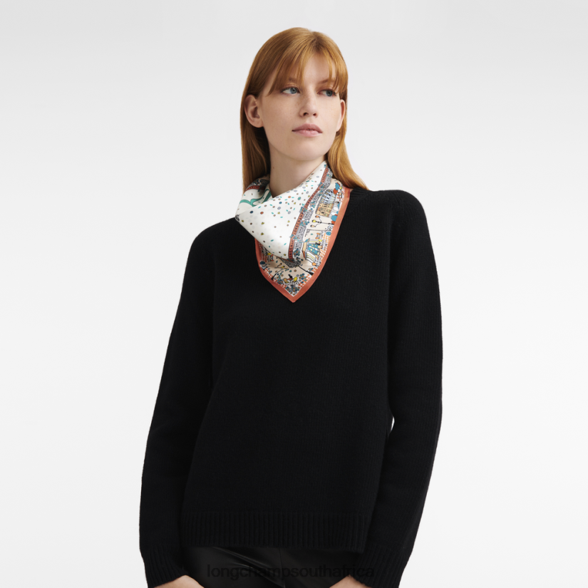 Spring/Summer 2023 Collection Silk scarf Orange Accessories Longchamp Women 6D0H6J1010