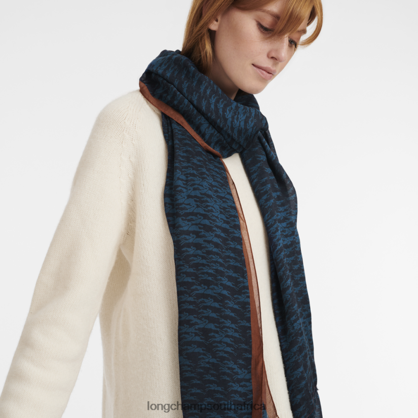 Spring/Summer 2023 Collection Stole Navy Accessories Longchamp Women 6D0H6J973