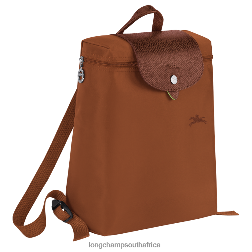 Le Pliage Green Backpack Cognac Bags Longchamp Women 6D0H6J436