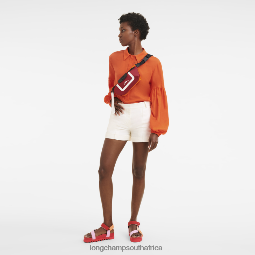 Le Pliage Collection Belt bag Orange/Burgundy Bags Longchamp Women 6D0H6J213