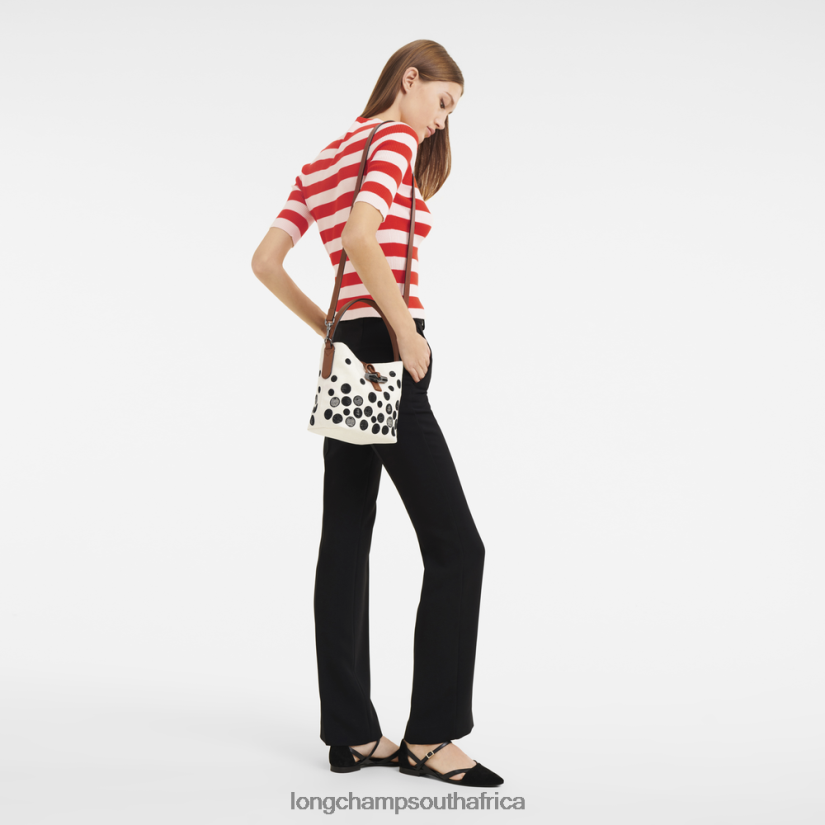 Roseau Essential Bucket bag Black/White Bags Longchamp Women 6D0H6J256