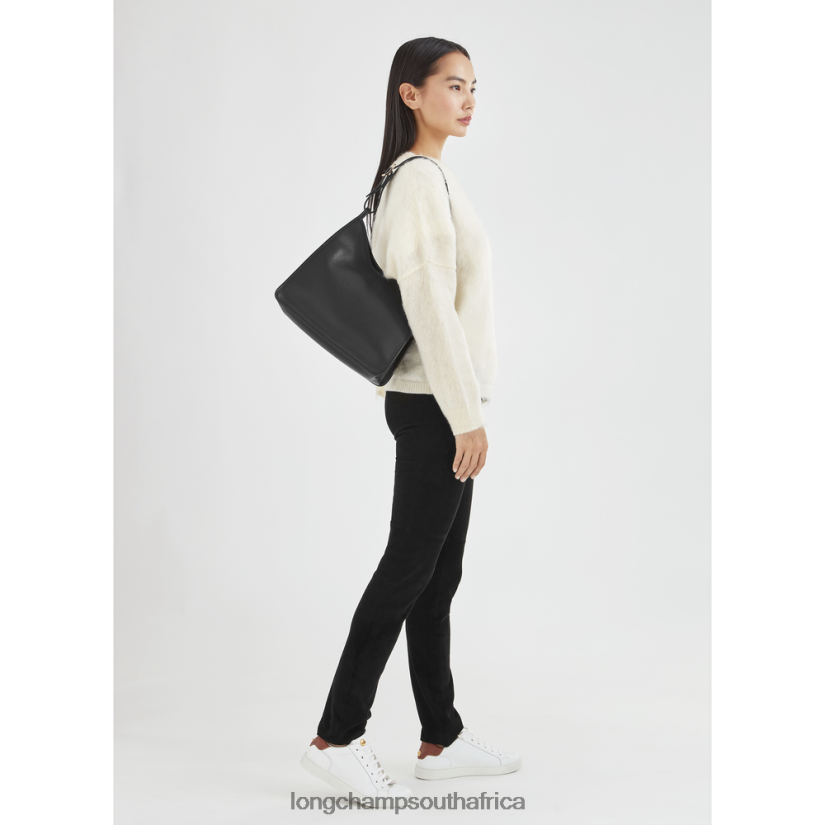 Le Foulonne Hobo bag Black Bags Longchamp Women 6D0H6J388