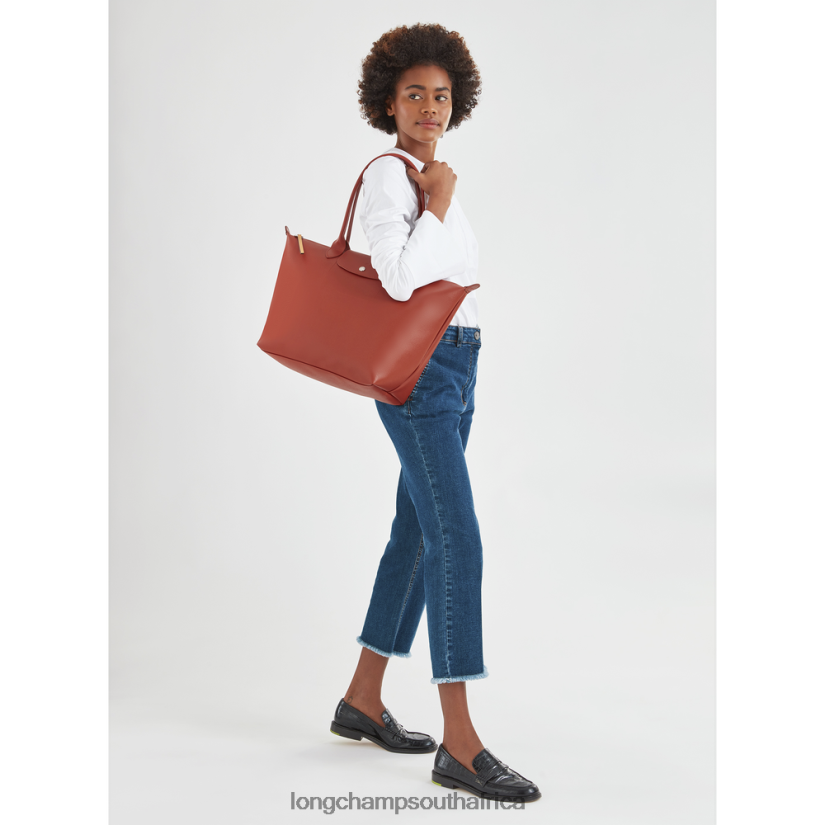 Le Pliage City Tote bag Terracotta Bags Longchamp Women 6D0H6J350