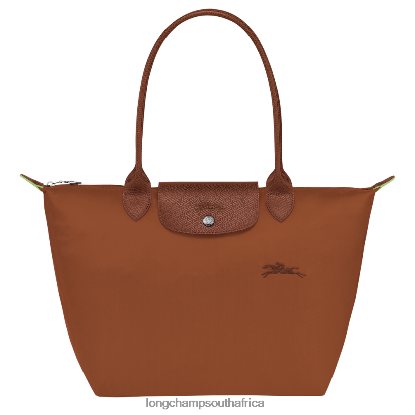 Le Pliage Green Tote bag Cognac Bags Longchamp Women 6D0H6J410